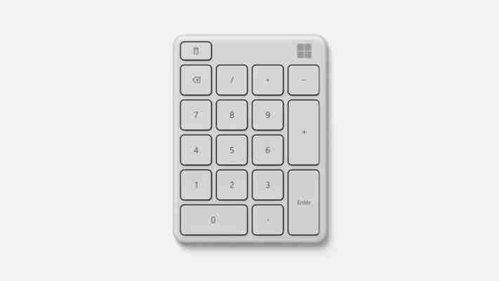 Microsoft made a $25 Bluetooth number pad for your Surface