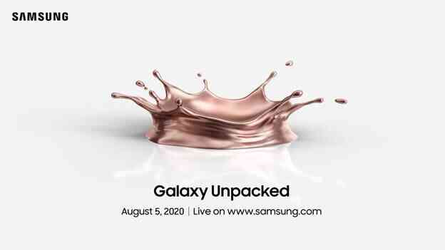 Samsung’s Galaxy Note 20 event will take place on August 5