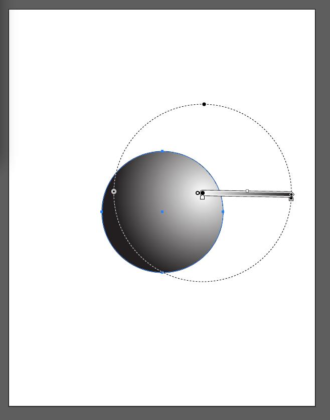 Why doesn't the gradient tool appear over the object