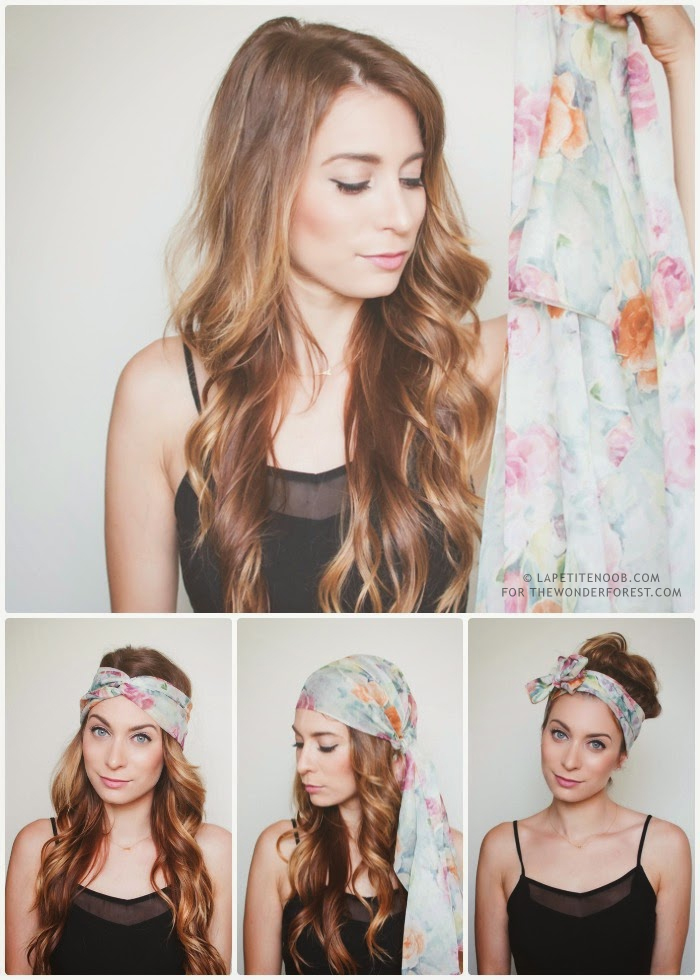 　　How To Tie a Head Scarf 3 Ways!